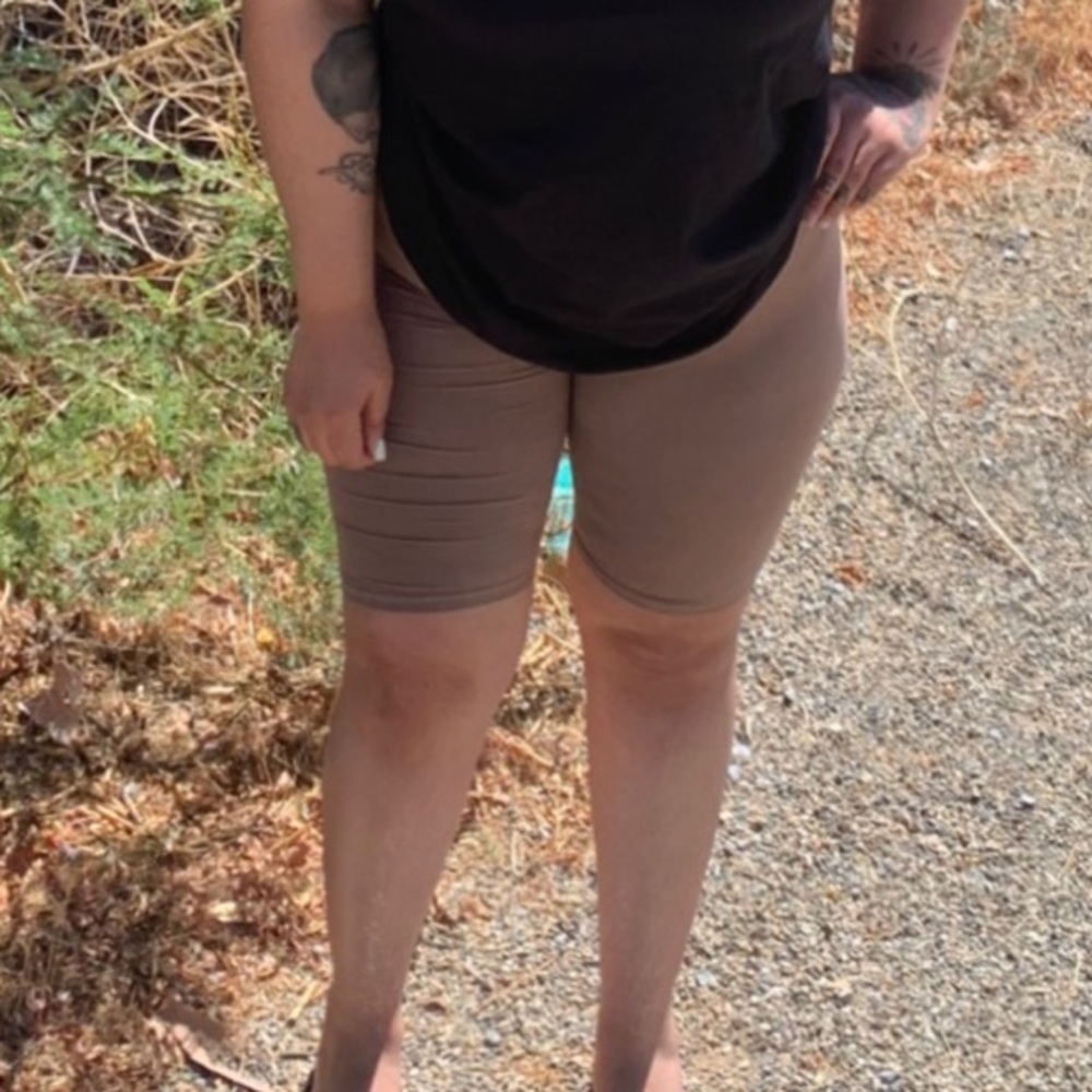 Brown biker shorts